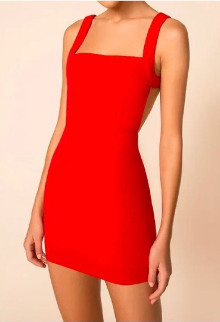 REVOLVE Superdown Suzie Open Back Mini Dress Sexy Red Womens